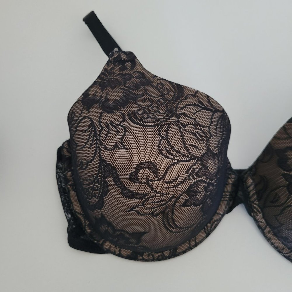 Natori Private Luxuries 34D Bra Black Lace Nursing Underwire Back Closure - Picture 3 of 9